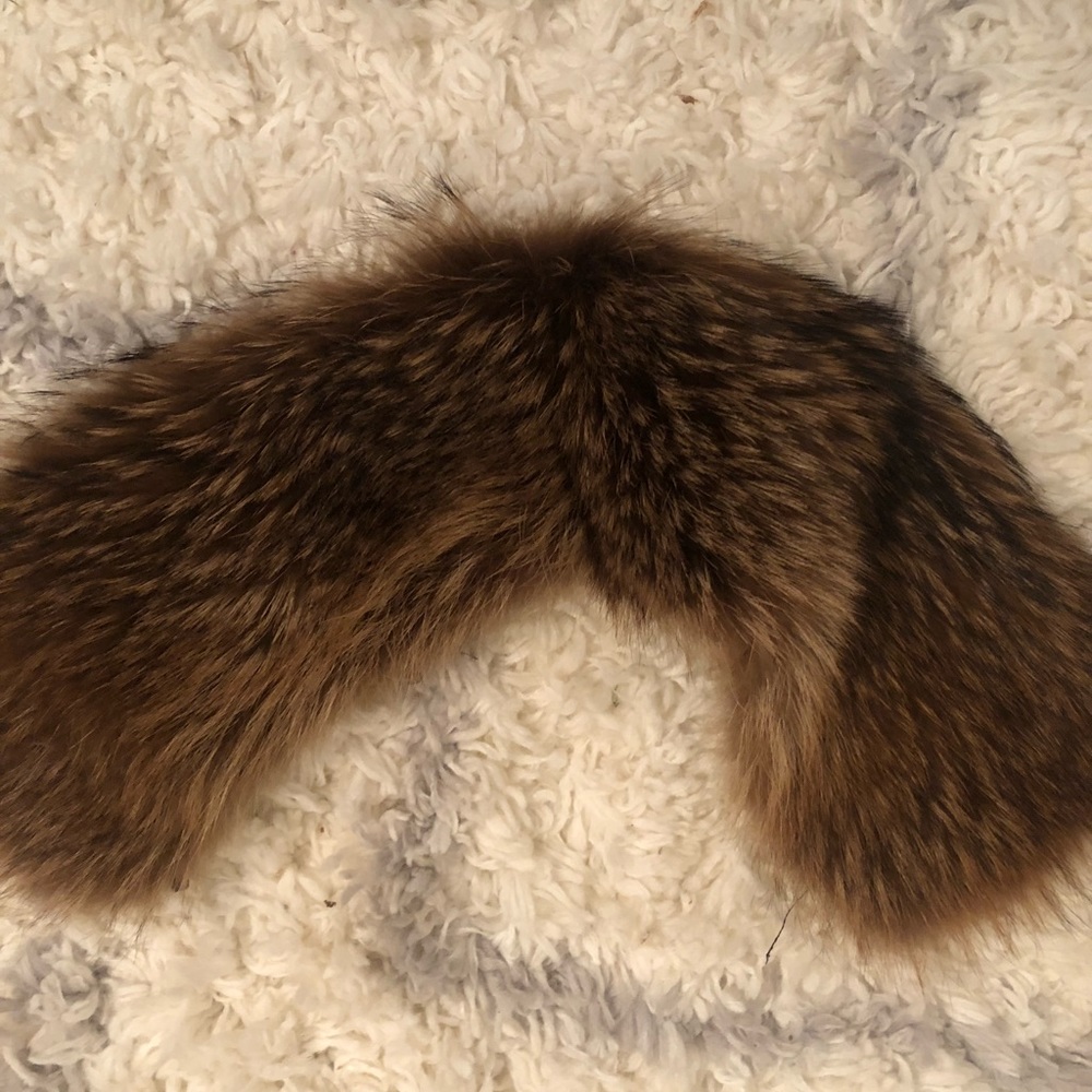 Vintage real beaver fur collar